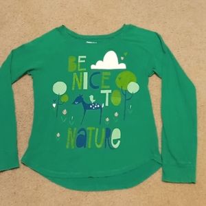 Be Nice to Nature long sleeved Gap Kids tee. Size M(8)